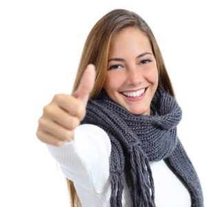 happy patient woman smiling