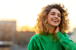 Young woman with a nice smile